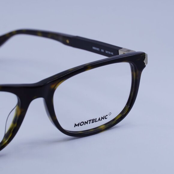 Montblanc MB0036O 003 Eyeglasses Havana 54mm Rectangle Frame - Picture 3 of 9